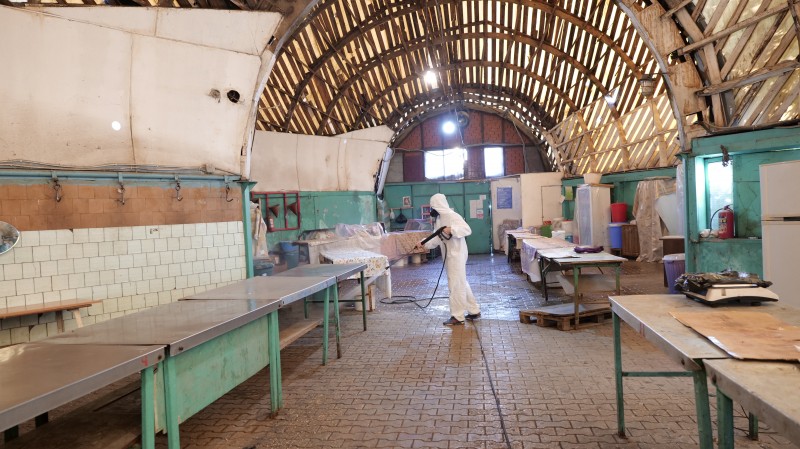 Ветеринарно-санитарные мероприятия на ООО «Махачкалинский универсальный рынок «Филиал «Узбекгородок»